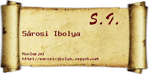 Sárosi Ibolya névjegykártya