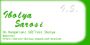 ibolya sarosi business card